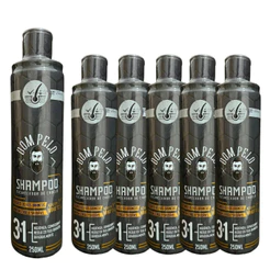 Kit 6 Shampoo Escurecedor Dom Pelo Nova formula 250ml 3 em 1 Cabelo, Barba, Bigode, Pronta Entrega