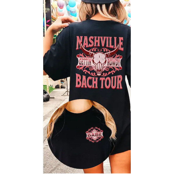 Camiseta Unissex Oversized Plus Size Feminina Masculina Premium em Algodão PuroSISI     Algodão Country Nashvilie Bach T