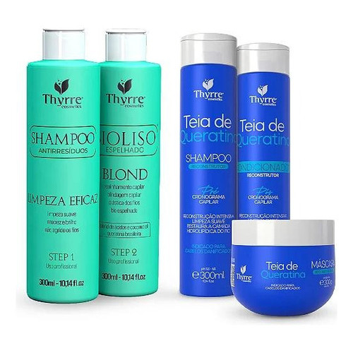 Kit Progressiva Bioliso 300ml + Kit Teia De Queratina 300ml