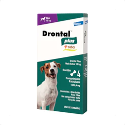 Drontal Plus Cães 10Kg Elanco - 4 Comprimidos