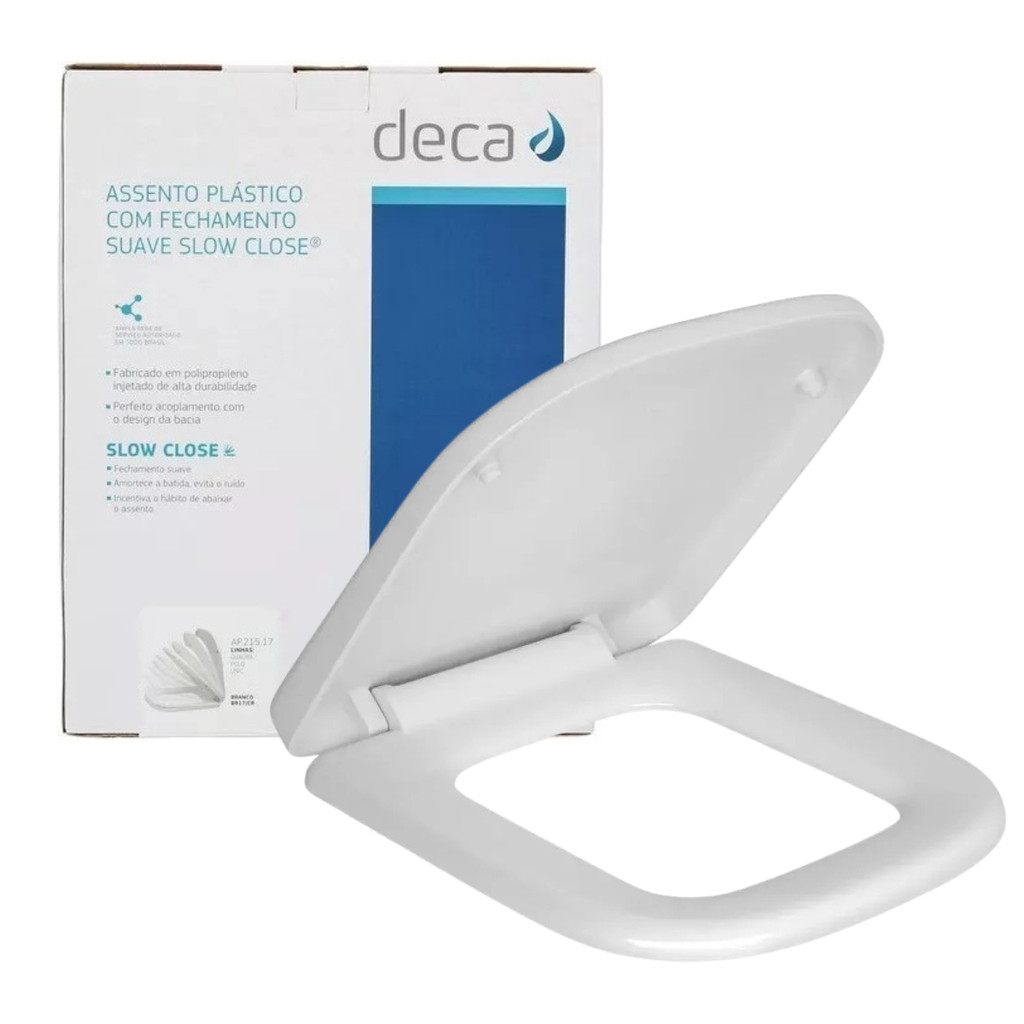 Assento Sanitário Tampa Vaso Deca Slow Close Deca  Quadra Polo Unic Original