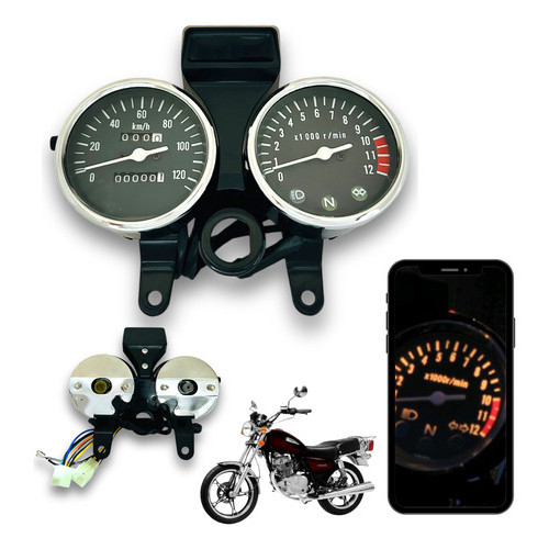 Painel Completo Suzuki Intruder 125 2006 Até 2016 + Chicote