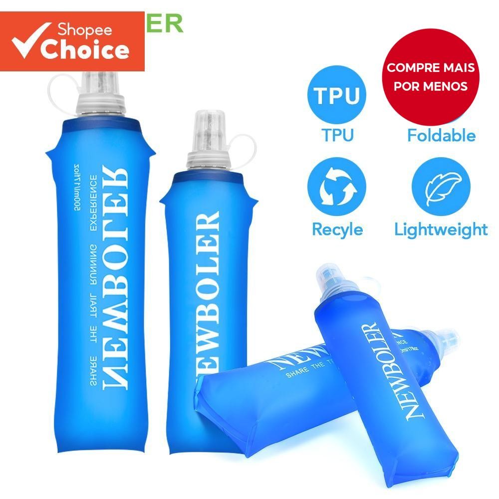 Garrafa D'água Macia Dobrável de Silicone NEWBOLER 250ml e 500ml