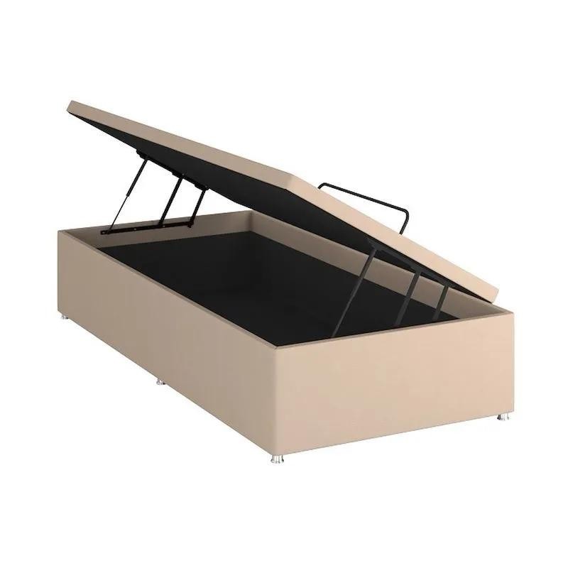 Base Baú Phy Camurça Bege Solteiro (88x188x39) - Ortobom em Oferta na Shopee
