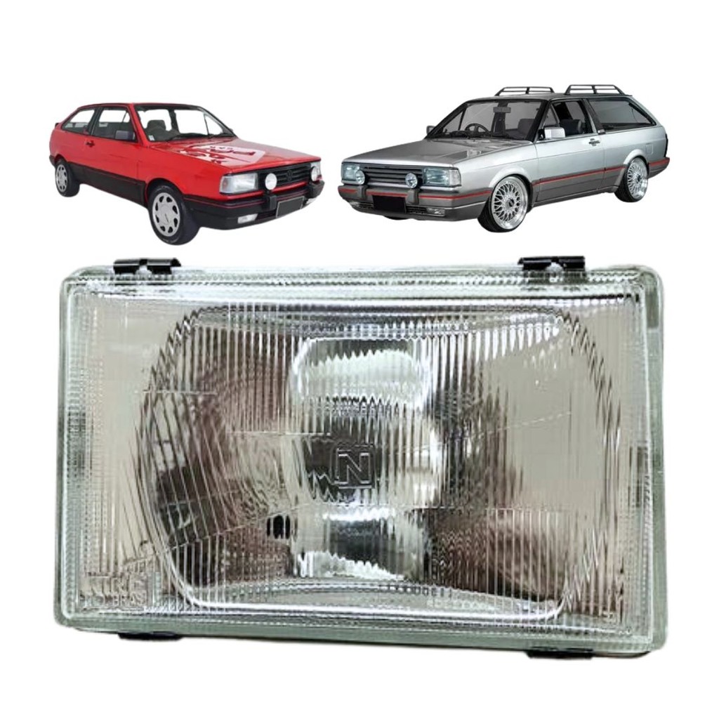 Farol Dianteiro Principal Curto Para Volkswagen Gol Parati 1987 a 1990 Lado Direito Nino 300941044 em Oferta na Shopee