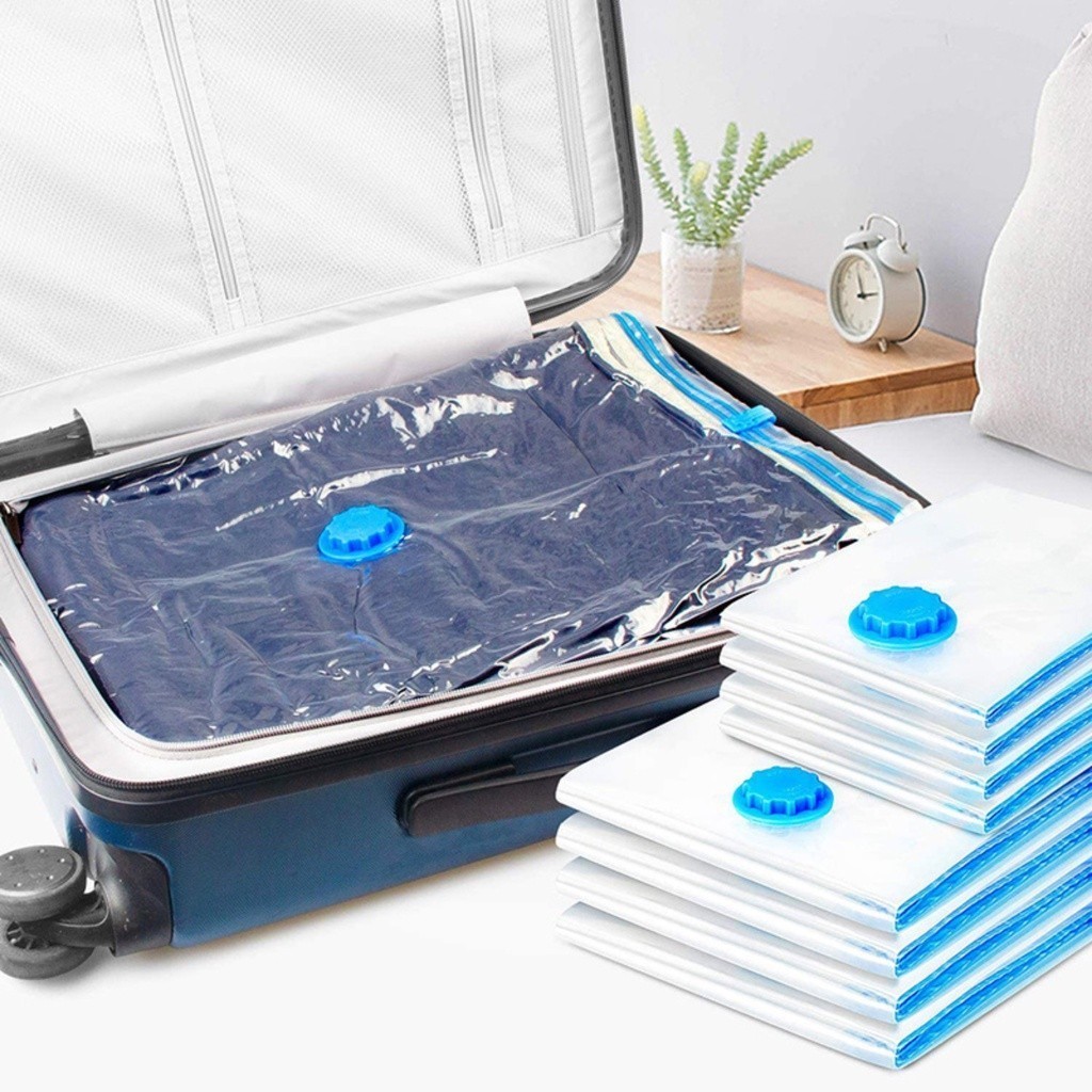 Kit 6 Saco A Vacuo 60X80 Organizador Edredom Cobertor Roupa WL-2373