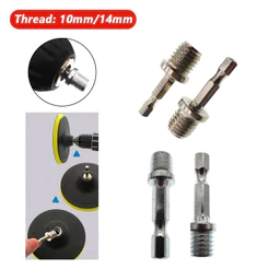 M14 M10 Furadeira Elétrica Ângulo Moedor Biela Parafuso 14/10mm Adaptador De Rosca Haste Hexagonal Barra De Conversão Ma