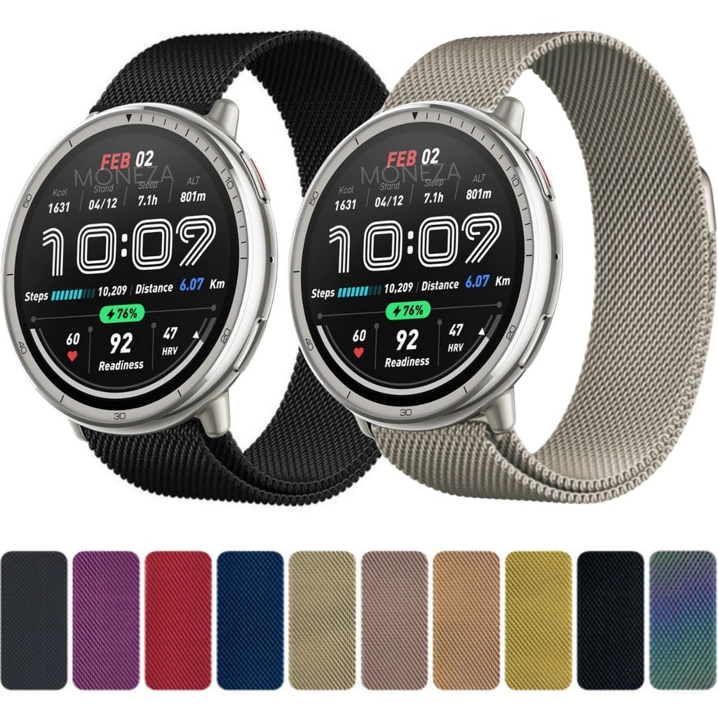 Pulseira Para Amazfit Active 2 A2437 Pulseira Aço Milanese Para Amazfit Active 2 A2437