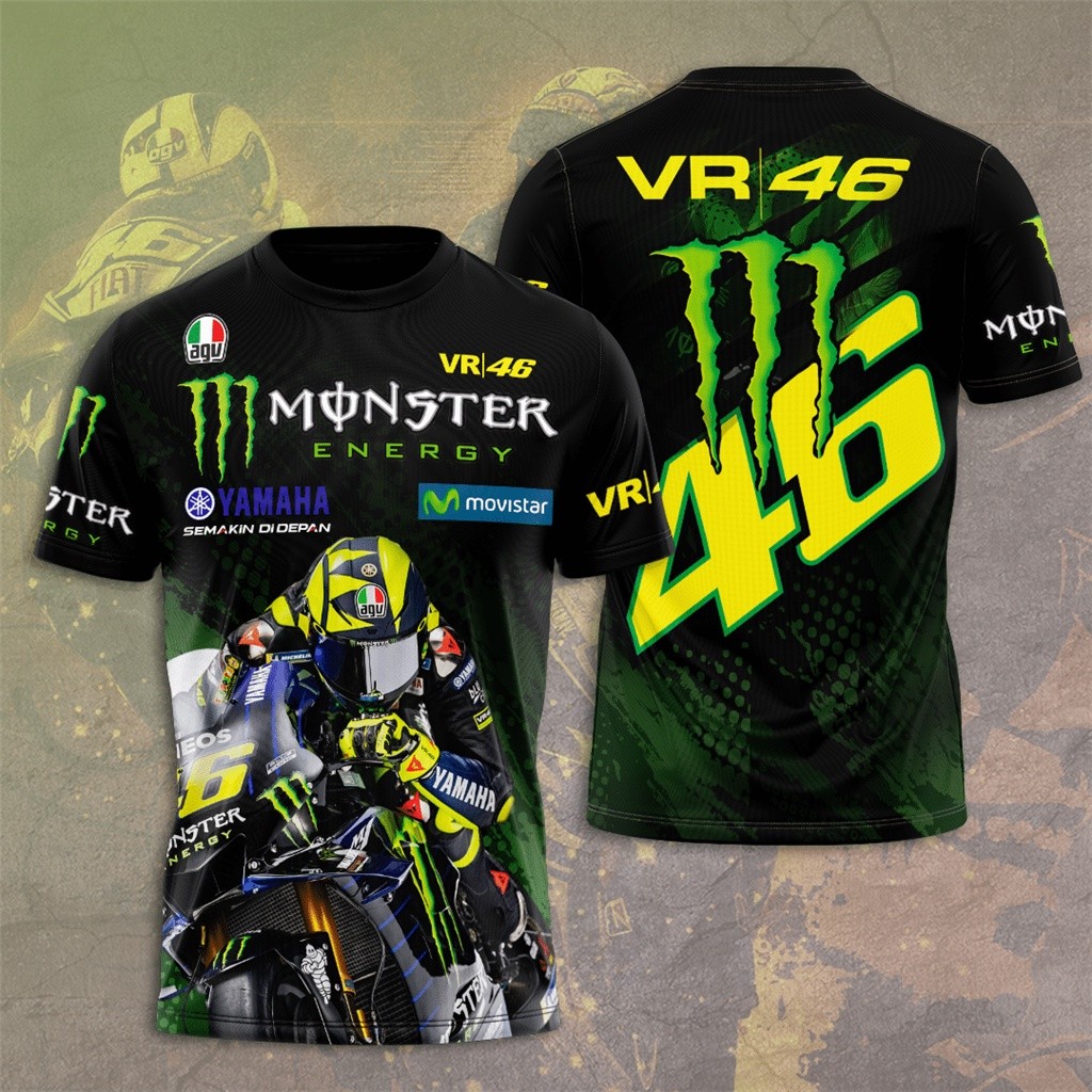 Yamaha VR46 Equipes De Corrida Da Motocicleta Camiseta Masculina 2023 Verão Feminino Camisetas Topos Manga Curta Roupas 