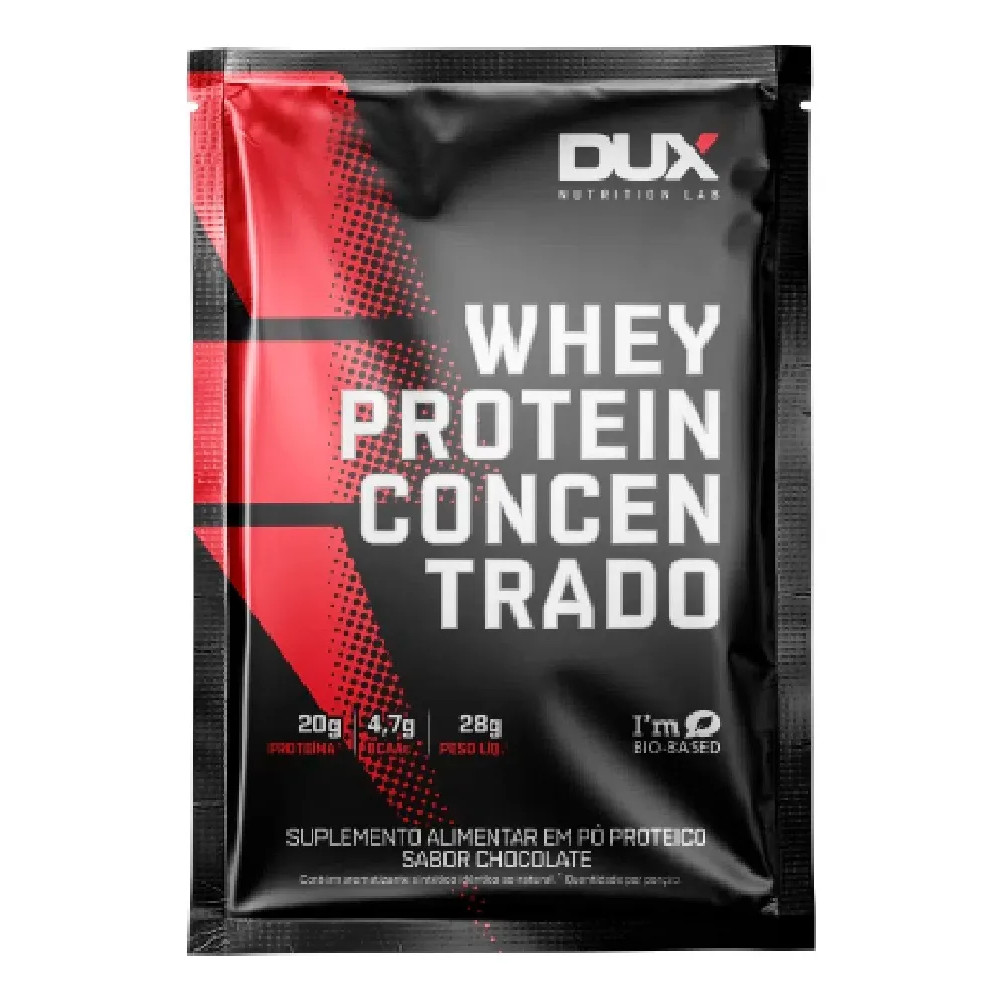 Whey Protein Concentrado Sachê 29G Dose Chocolate Branco Dux