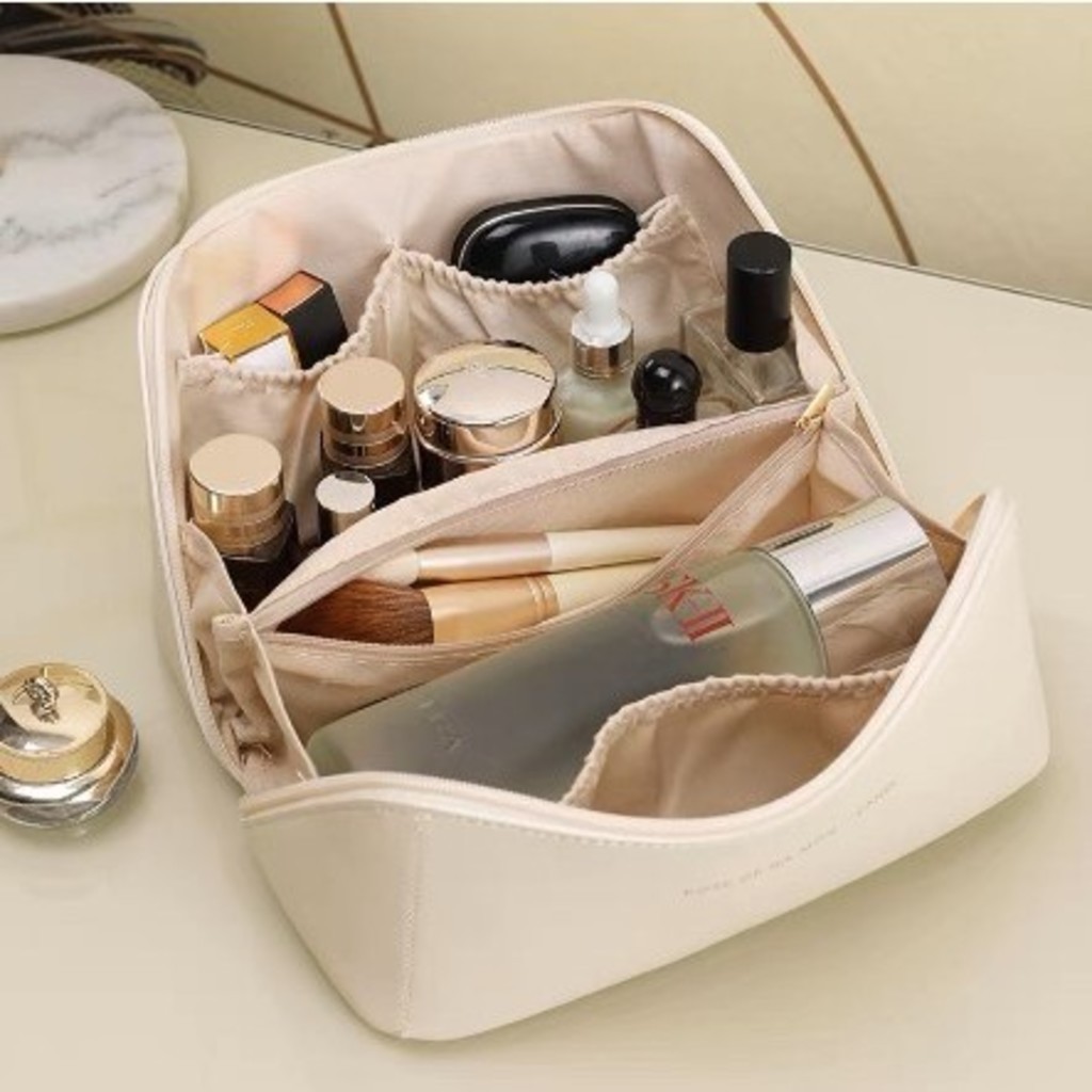 Detalhes do ANA1108 KIT 10 pcs Bolsa Necessaire Feminina para Maquiagem e Cosméticos Couro  Maleta De Grande Capacidade Portátil