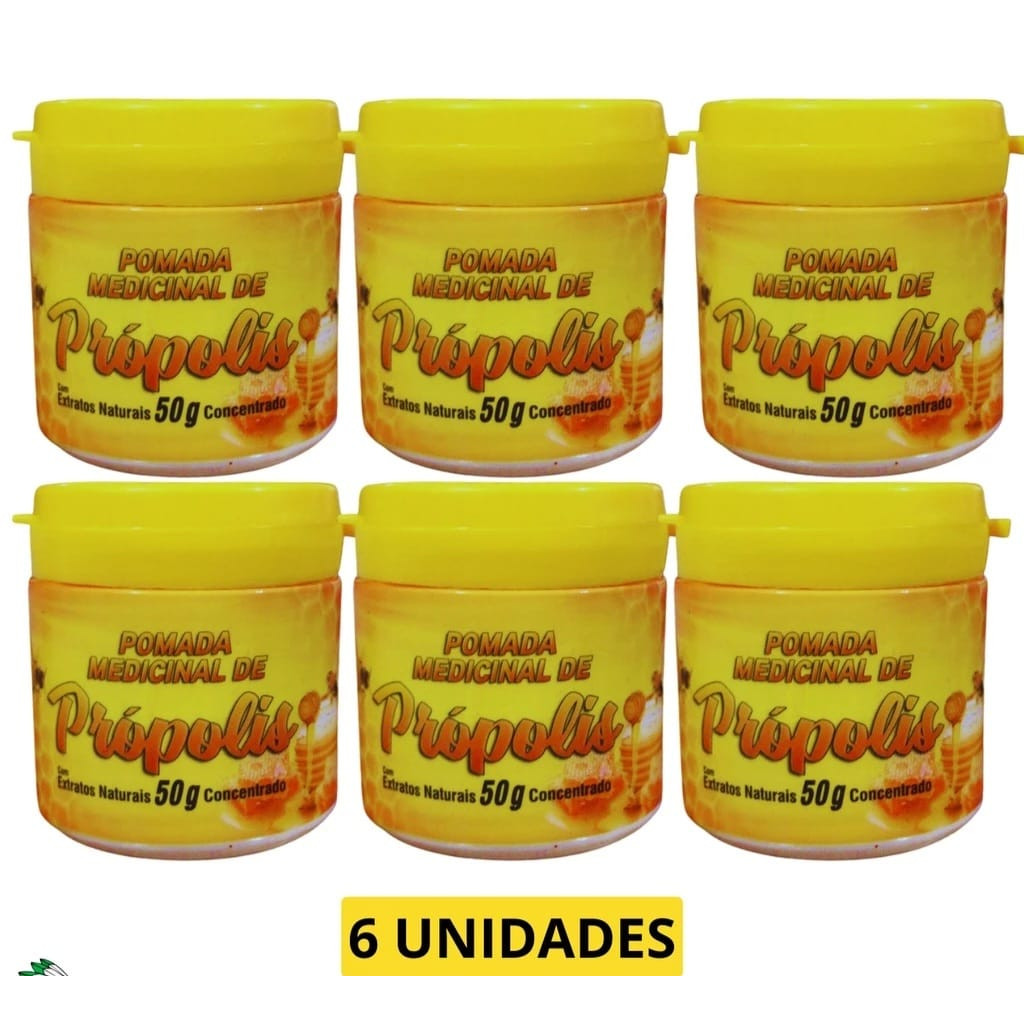kit com 6 unid. pomada  de própolis 50gr em Oferta na Shopee