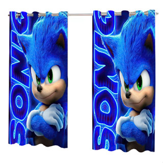 Cortina Infantil 2,40 x1,40 SONIC AZUL COR 04 em Oferta na Shopee