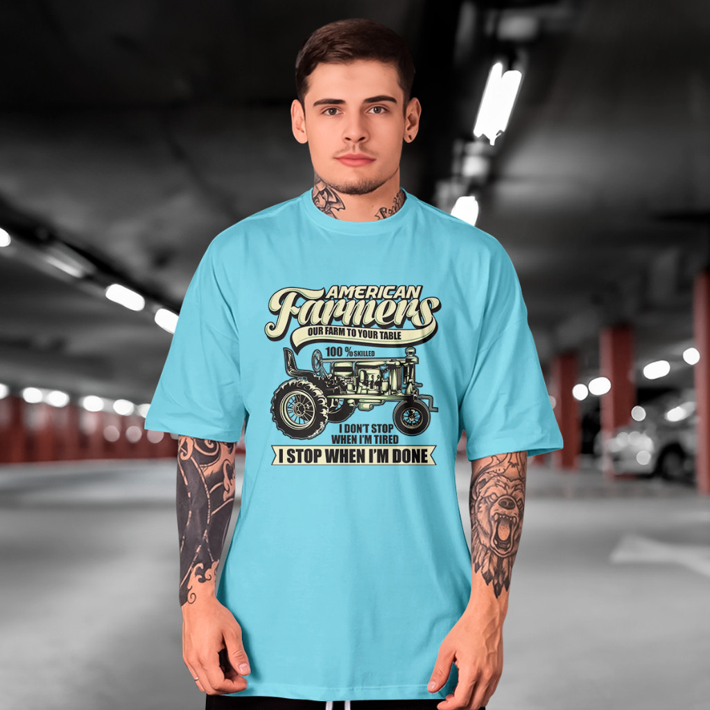 Camisa American Farmes Trator Algodao Camisa Básica Premium rnt