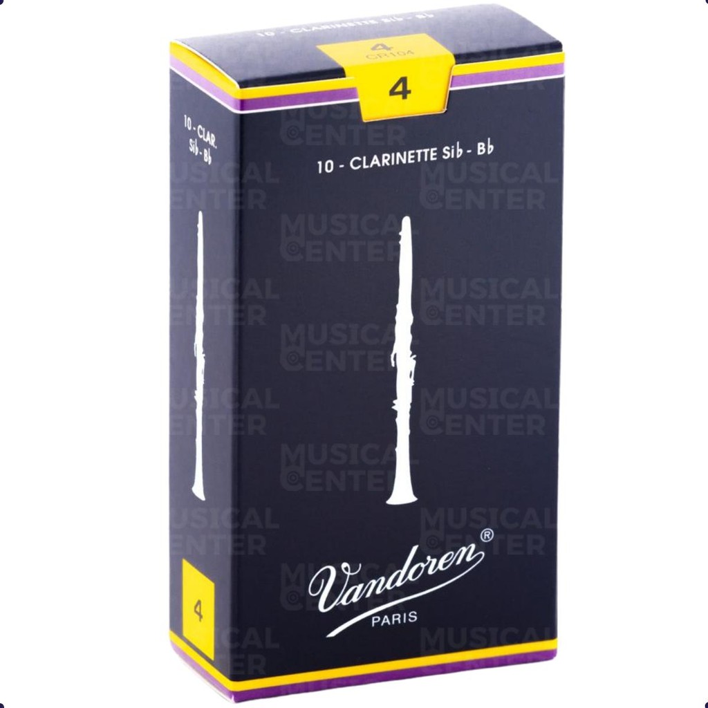 3 PALHETAS P/CLARINETE SIb TRADICIONAL Nº4 CR104 VANDOREN