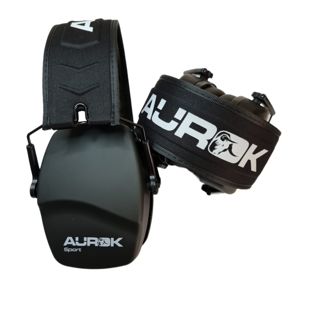Abafador De Ruídos Aurok Sport Atenuação 25db Tiro Esportivo Cor Preto