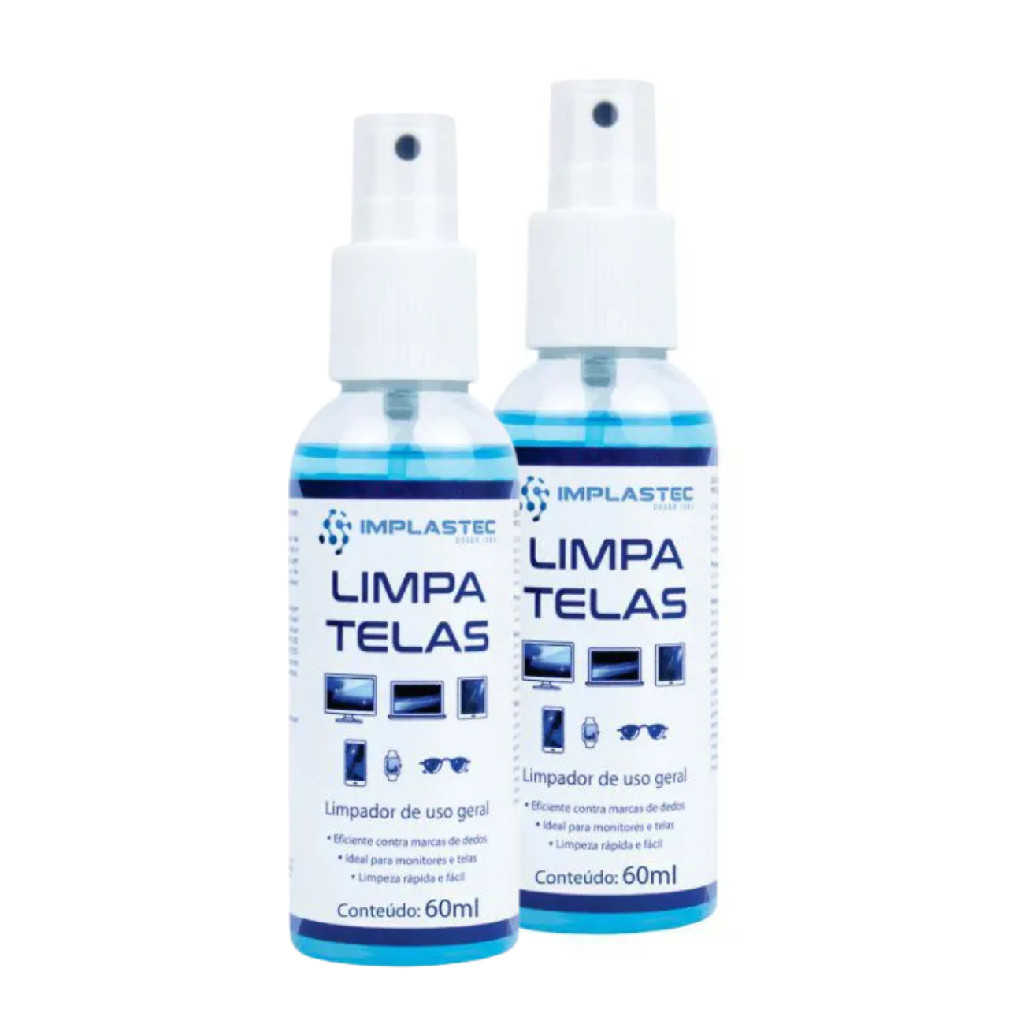 Kit 2 Unidades Limpa Telas Azul Implastec 60ML