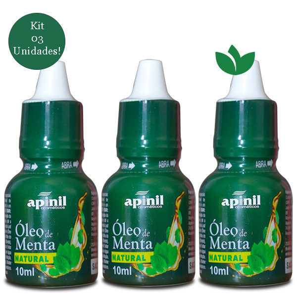 Óleo De Menta Apinil Kit Com 03