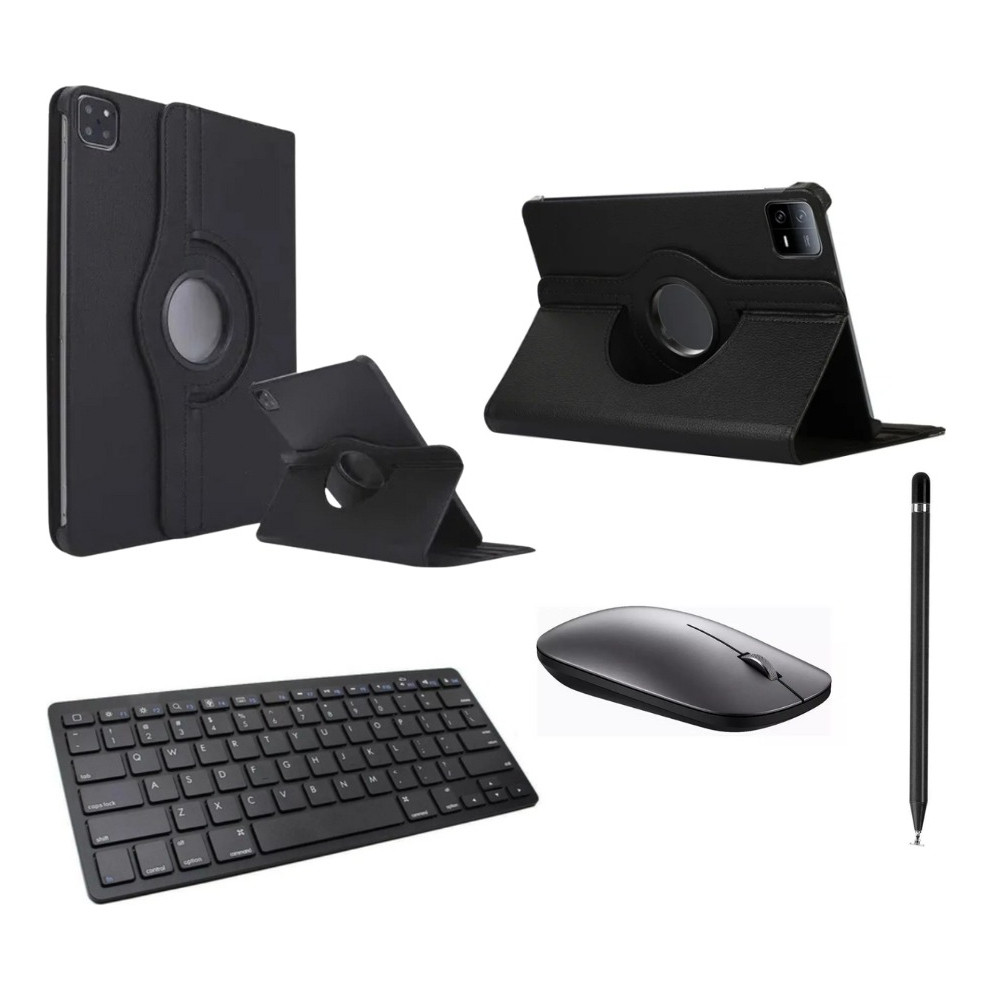 Kit Capa C/ Teclado E Mouse Bluetooth P/ Tablet Xiaomi Pad6