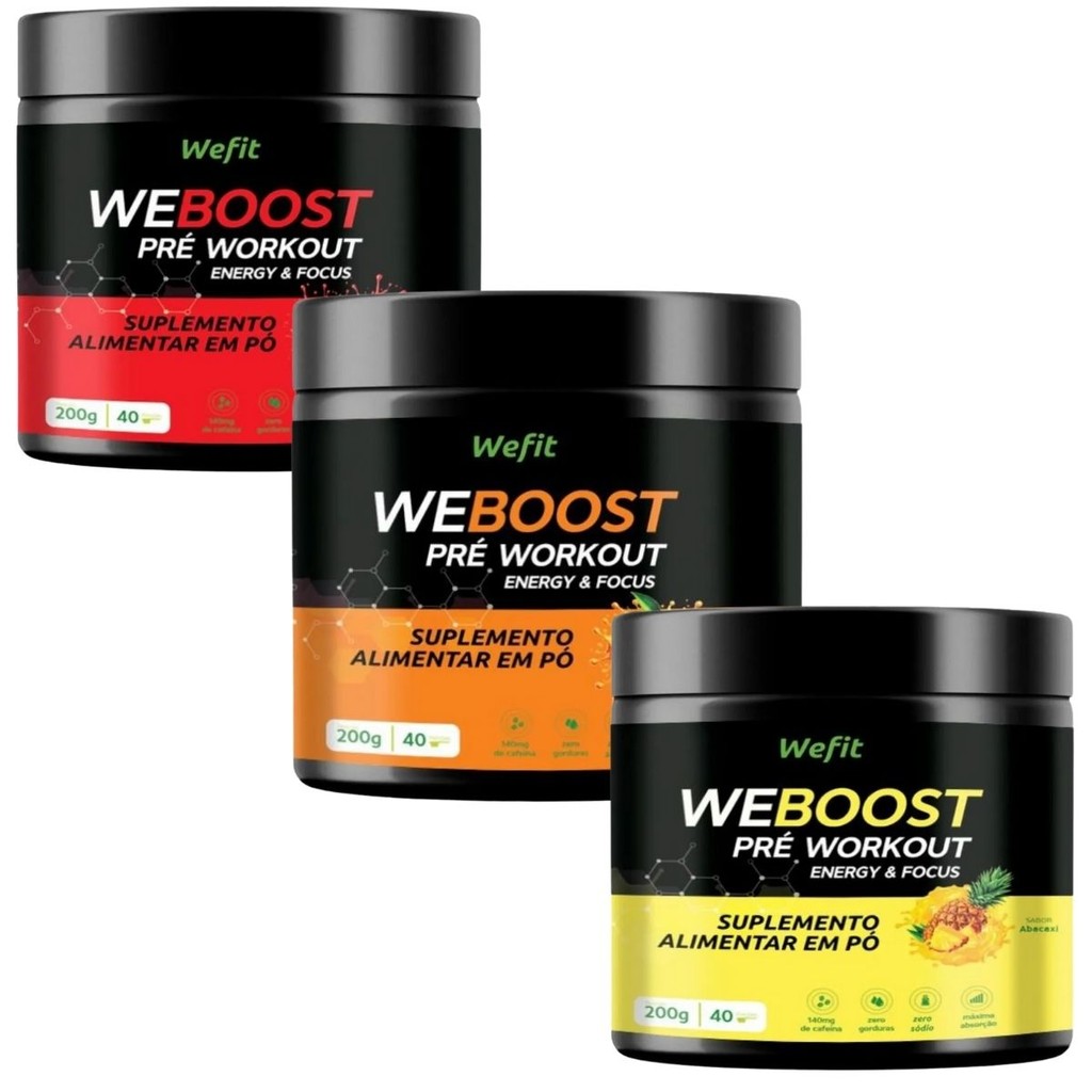 Pré-Treino Weboost Pote 200g Wefit Tangerina · foto 2