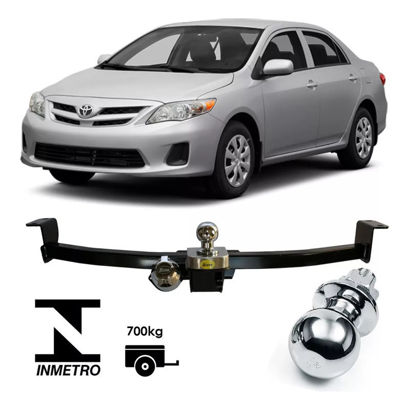 Engate Reboque Rabicho Fixo Toyota Corolla 2008 2009 2010 2011 2012 2013 TO1003 (EXCETO MODELO XRS) bOM