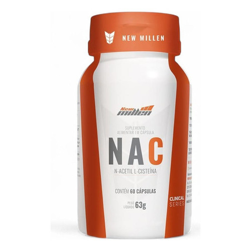 N-acetil Cisteina 600mg Nac 60 Caps Percursor Da Glutationa