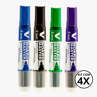 Kit com 4 Marcadores Para Quadro Branco V Board Master - PILOT KITS:AZUL+PRETO+VERDE+VIOLETA em Oferta na Shopee