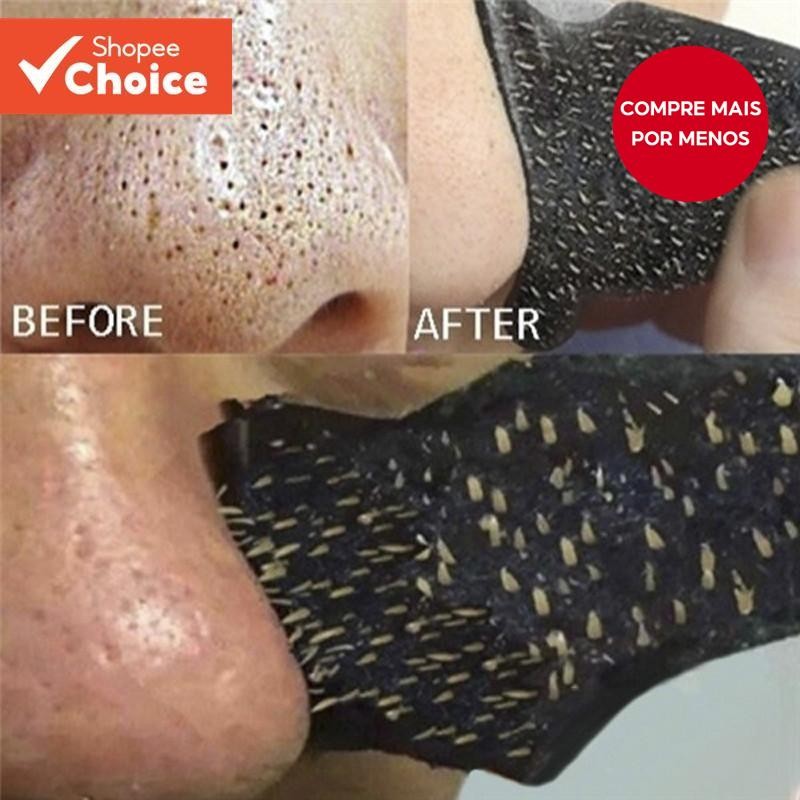 10 Pçs Pasta De Nariz De Limpeza Profunda Carvão De Bambu Cravo Ponto Nasal Tira Ferramentas De Cuidados Com A Pele Cont