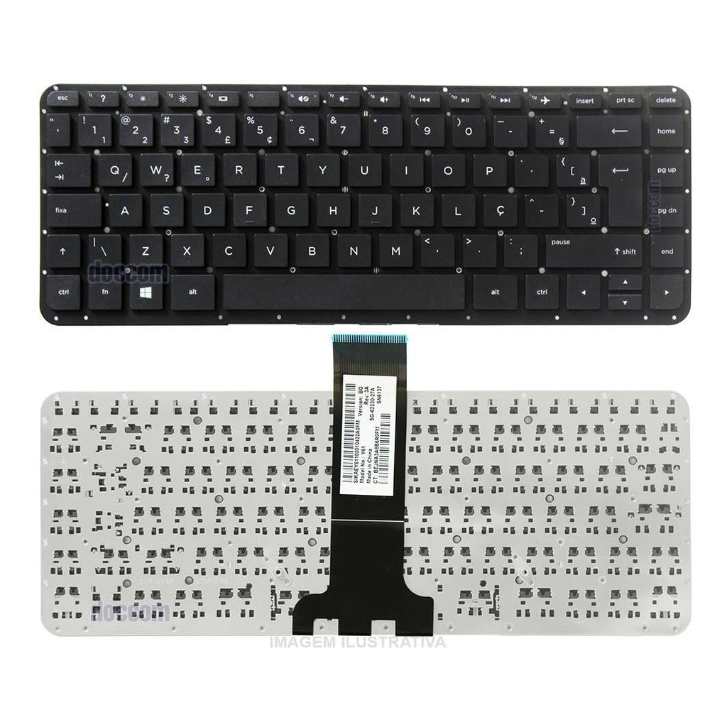 Teclado Compatível Com Notebook Hp Pavilion X360 13-a 13-a000 13-a100 Com Ç Layout Br
