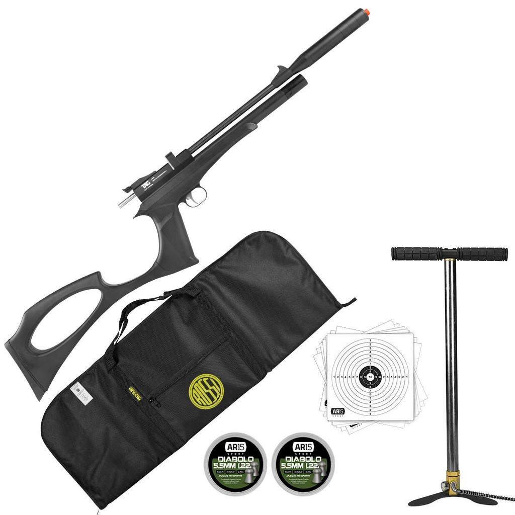 Arma Chumbinho 5.5 PCP TAG 200BAR Viper Short Bomba Manual em Oferta na Shopee