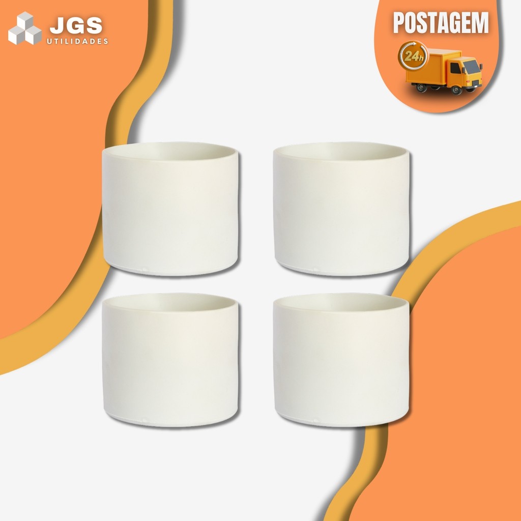 Kit 4 UND Pé de Mesa Tubular 7,6cm Ponteira Protetora  BRANCO 3 Polegadas em Oferta na Shopee