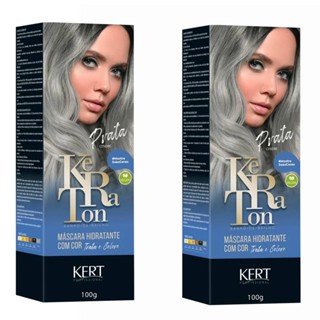 Kit 2 Keraton Tonalizante Banho De Brilho Prata - Kert em Oferta na Shopee