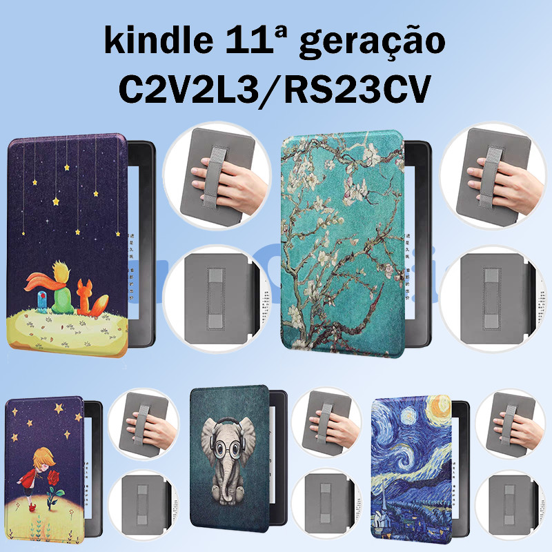 Lua cheia Capa Com Alça para Kindle 11ª geração 6 polegadas C2V2L3  (2022) / RS23CV  (2024)