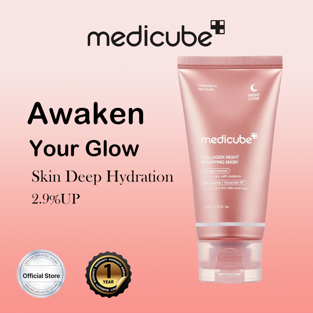 3.15 Máscara De Sono Noturno De Colágeno Medicube 75ml/Secagem Rápida Em 15 Minutos , Rasgar A Peça Inteira/Hidratante P em Oferta na Shopee