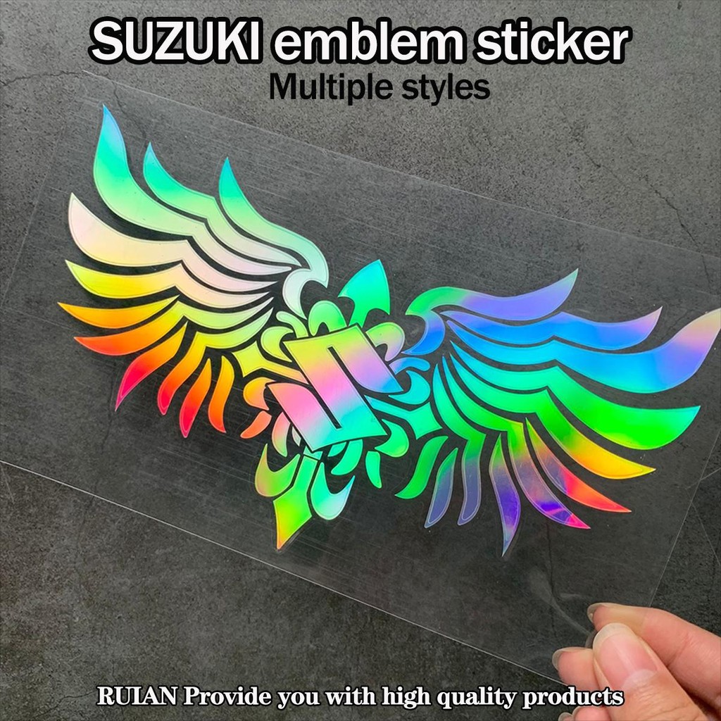 Suzuki Asas Emblema Adesivo Para Motocicleta Scooter Modificação Acessórios Decalques De Vinil Adesivos Macio