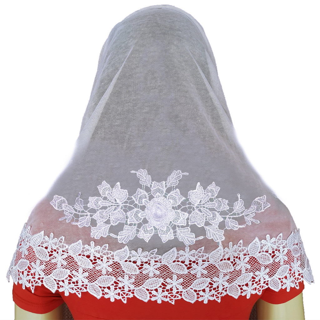 Véu Ccb Renda Estreita Com Aplique De Flores Renda Guipir em Oferta na Shopee