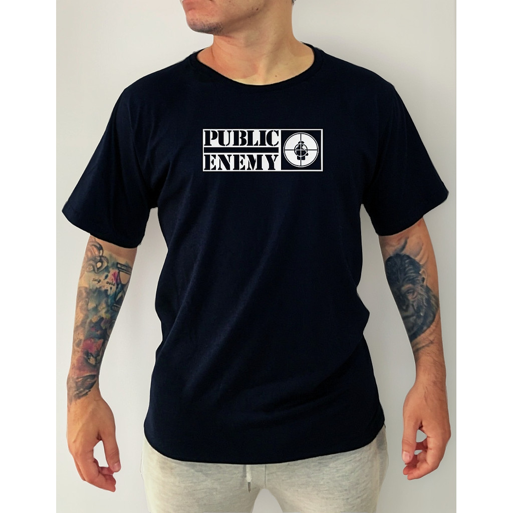 Camiseta Public Enemy Rap Hip Hop Chuck D Malha Premium 30.1