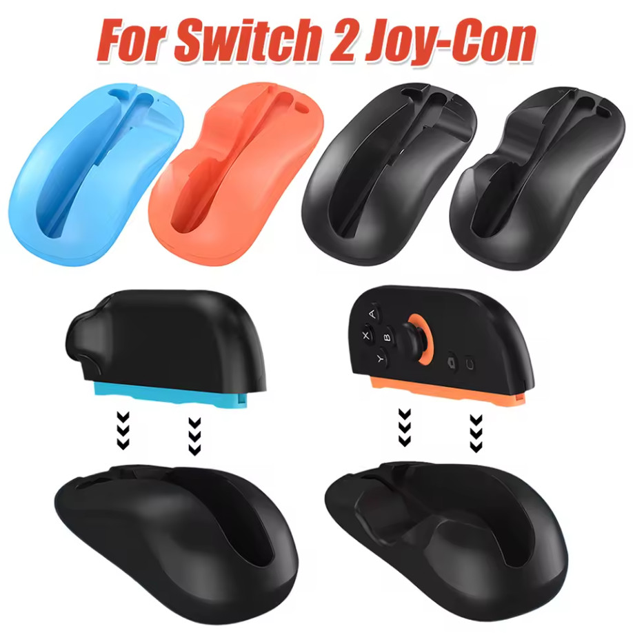 2 Pçs Controlador De Jogos Mouse Para Switch2 Ergonômico Esquerda + Direita Suporte Nintendo Switch 2 Joy-Con Acessórios