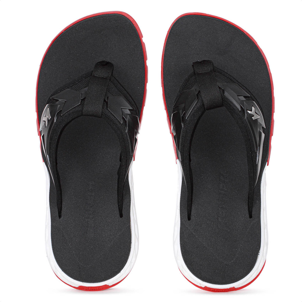 Chinelo Kenner Rakka Ultra Force Preto Vermelho e Branco - Masculino em Oferta na Shopee