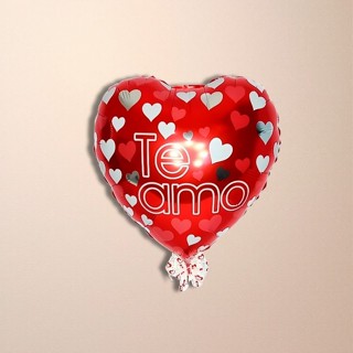Balão De Festa Metalizado De Coração 10" 25cm - Te Amo - 1 unidade - Rizzo - Rizzo em Oferta na Shopee