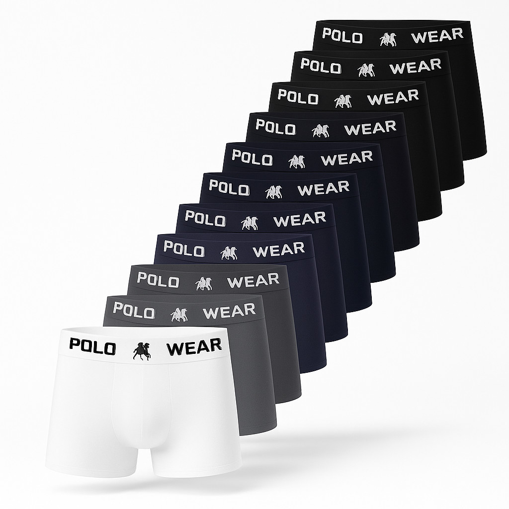 Kit 12 Cuecas polo wear Masculinas Boxer Microfibra Original Sortido otima qualidade