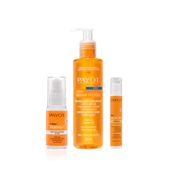 Kit Sabonete Facial + Sérum Complexo + Sérum Área dos Olhos Vitamina C Payot