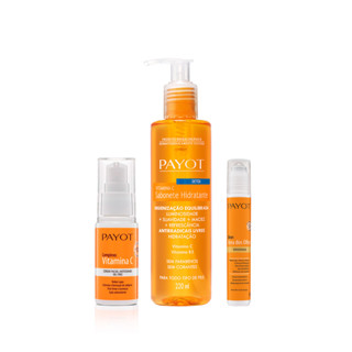 Kit Sabonete Facial + Sérum Complexo + Sérum Área dos Olhos Vitamina C Payot em Oferta na Shopee