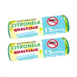 Saco De Lixo Pia e Banheiro com Aroma Citronela 120 Un - 15L