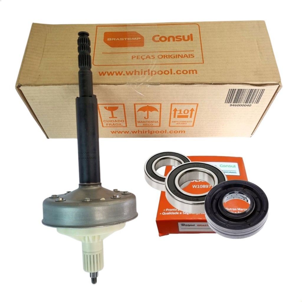 Kit Mecanismo Mecanica, Engranagem Câmbio Eixo Longo Preto Lavadora Brastemp Consul.