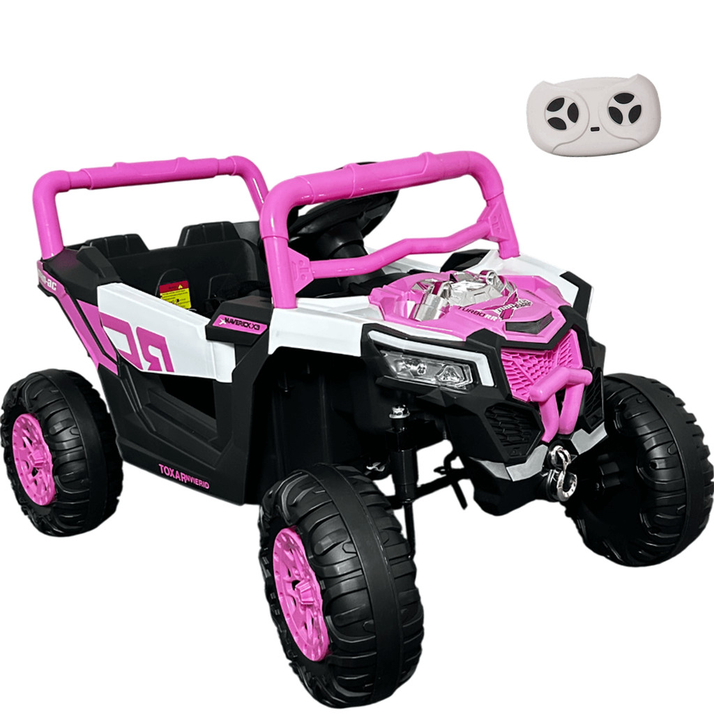 Carro UTV Elétrico Bang Toys Pulse XR7 Rosa 12V com Controle Remoto em Oferta na Shopee