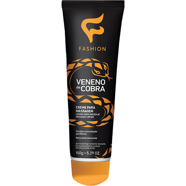 Creme Para Massagem Veneno De Cobra 150ml - Fashion Cosméticos