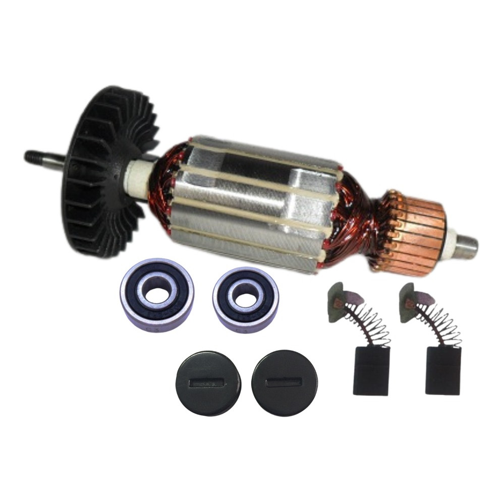 Serra Marmore Makita 4100NH3 Induzido Rotor 220V Tampa Rolamentos Carvão Maktec MT410 MCC400 MCC401