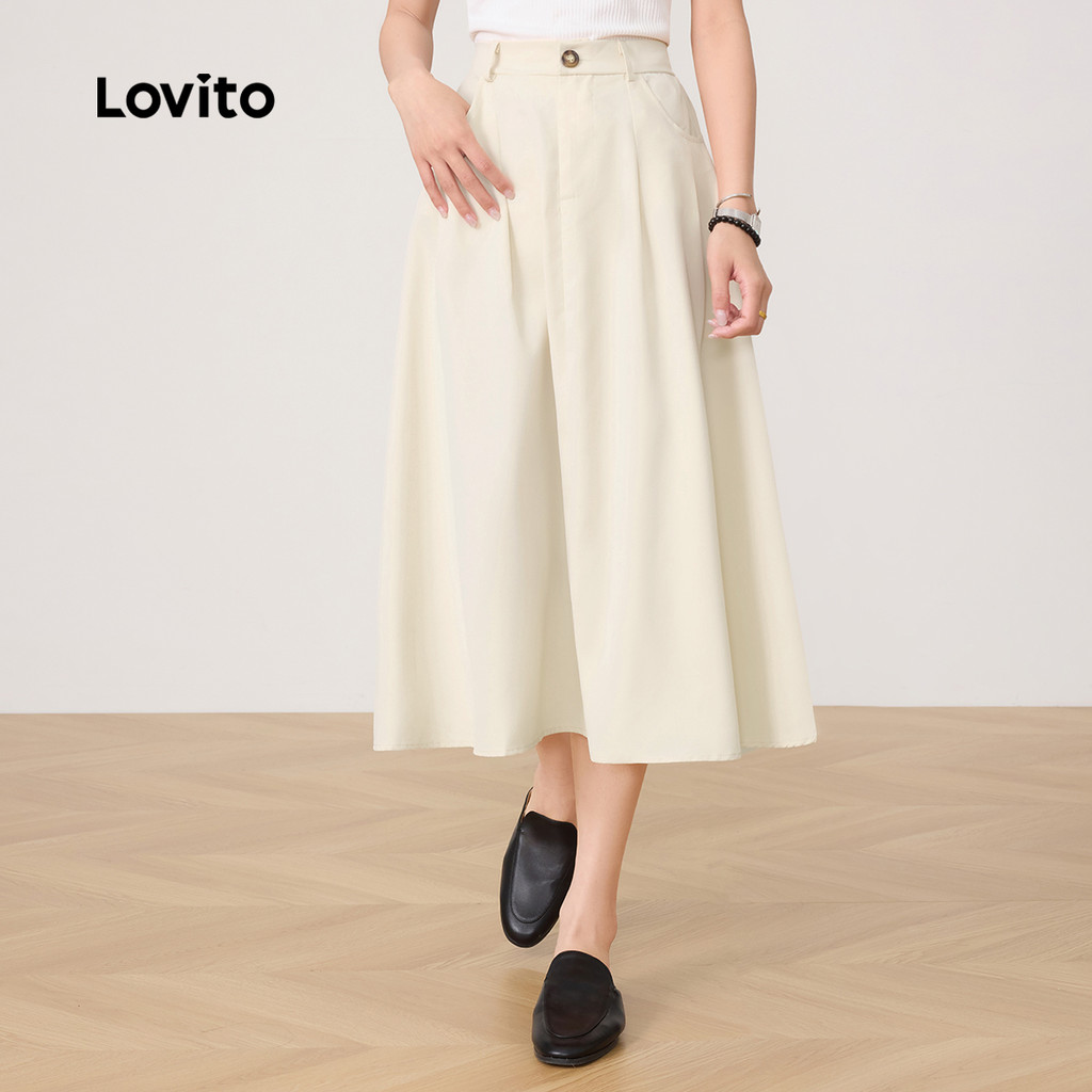 Lovito Saias Casuais Saias De Linha De Estrutura De Verão Para Mulheres LNE61283 (Multicol...