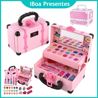 Conjunto De Maquiagem Infantil Lavável 32 Peças Com Estojo Maleta em Oferta na Shopee